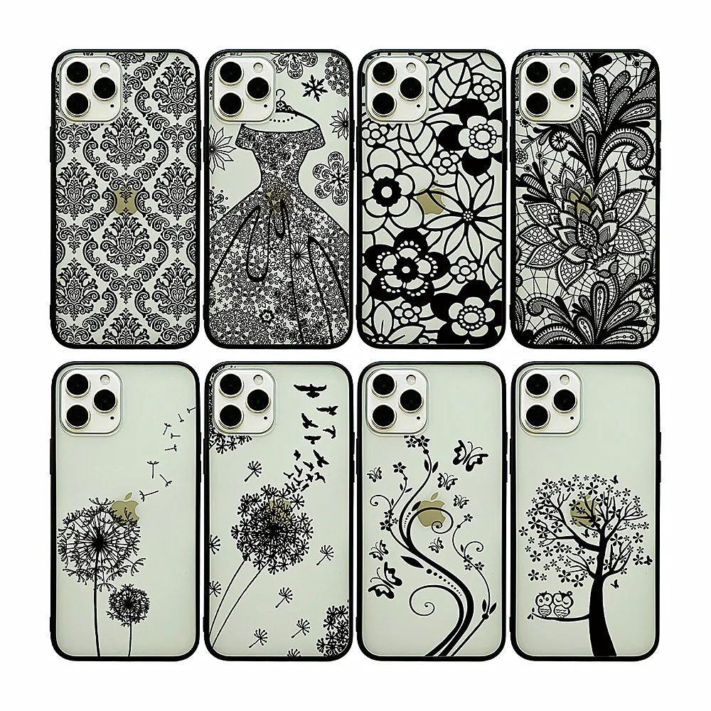 Vintage classic hollow out lace Mobile phone Case For iPhone 14 pro max