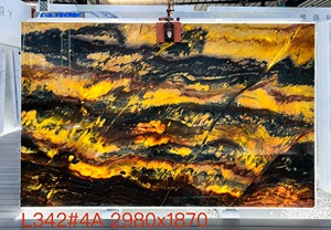 Lastre di Marmo Dorato Jacaranda Brasiliano Naturale Lucidato, Design Moderno Impermeabile per Bagno, Villa, Appartamento, Garanzia di 1 Anno - Product Image 2