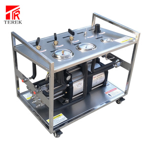 Pompe à gaz à <span class=keywords><strong>double</strong></span> action à haute pression Terek, à commande pneumatique, avec cadre en acier inoxydable et valve à aiguille haute pression 0,4 % FS - Product Image 5