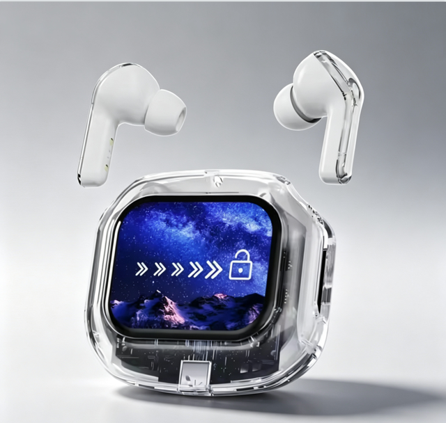 2026 New Q20 Wireless Earbuds with LED Touch Screen ANC Noise Reduction HD Call TWS Surround Sound Headphones and Charging Case