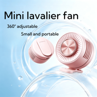 Mini ventilateur portable léger et silencieux avec batterie intégrée, 3 vitesses, rechargeable par USB, pour bureau, extérieur, mains libres, à clipser, pour voiture et hôtel