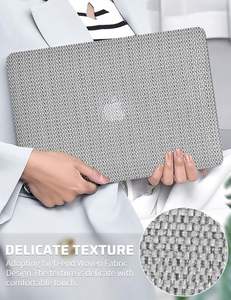 Funda rígida de cuero PU de tela tejida para <span class=keywords><strong>MacBook</strong></span> <span class=keywords><strong>Pro</strong></span> 14 2021 2023 A2442 A277 M3 A2918 A2992 - Product Image 2