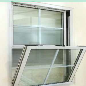 Fenêtre en aluminium à guillotine simple moderne ALUFRONT avec certificat NOA résistant aux ouragans, verre trempé et contrôle des insectes - Product Image 2