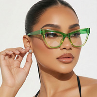 Gafas con montura de mariposa anti luz azul, estilo vintage, montura completa, diseño europeo americano moderno, gafas de ojo de gato para mujer