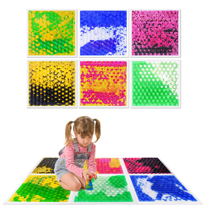 100 Piezas de Baldosas Sensoriales Líquidas ABS para Niños, Experiencia Divertida para Niños Pequeños en Centros de Aprendizaje Temprano, Juguetes Educativos - Product Image 2