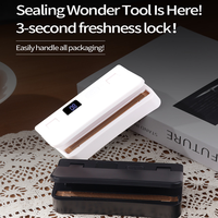 Mini-scelleuse sous vide portable domestique double usage, machine de conservation alimentaire hermétique USB portative en plastique