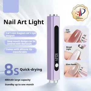 Mini Lampe UV Portable, Lampe UV avec Affichage LED, Petite Lampe Portable, Lampe à Main pour Ongles Effet Œil de Chat avec Tête Magnétique - Product Image 3