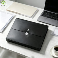 Pochette multi-poches A4 en PP avec logo personnalisé, fermeture à boucle élastique, dossier extensible pour l'école, le bureau et le rangement