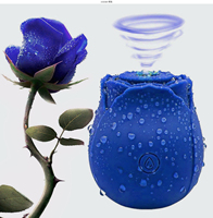 Silikon-Rosen-Vibrator für Frauen 10 Vibrationsmodi Saugfunktion für Klitoris USB Magnetisches Aufladen Wasserdicht Leiser Damen-Massager 90 Min. Nutzungsdauer