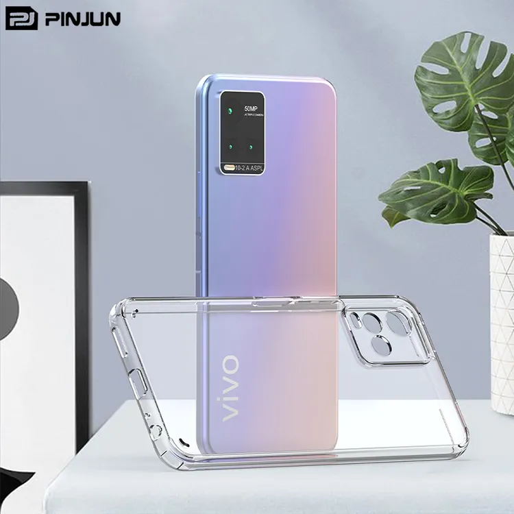 Factory price For vivo Y21 x80 pro y15 21 33s 93 s1 case all-inclusive tpu acrylic transparent precise hole position phone case