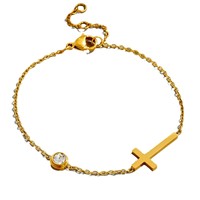 Collier en Zircon Délicat et Tendance, Bijoux Coréens Exquis, Vente en Gros, Pendentif Croix Inversée Personnalisé et Sophistiqué ALN26041579