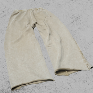 Men's Vintage Distressed Sweatpants <b>Drawstring</b> Waist Heavyweight Washed Baggy <b>Trousers</b> for Streetwear - Product Image 4