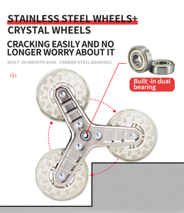รถเข็นปีนบันไดแบบพับได้ 3 ล้อ 40 นิ้วกระเป๋ายูทิลิตี้ความสูง Oxford รถเข็นกระเป๋าสําหรับคลังสินค้าซูเปอร์มาร์เก็ต - Product Image 4