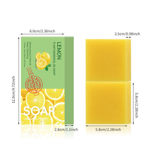 Jabón Artesanal de Ácido Kójico y Limón con Vitamina C, <span class=keywords><strong>Exfoliante</strong></span> Facial y <span class=keywords><strong>Corporal</strong></span> Antiacné, Blanqueador con Cúrcuma para una Limpieza Eficaz de la Piel - Product Image 2