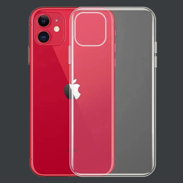 1.0mm Ultra Thin Soft TPU Shockproof Dirt-resistant Clear Protective Phone Case for 11 Pro Max 14 Pro Max 12 13 15 Pro