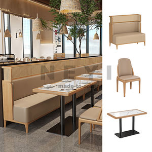 Bester Preis Retro Vintage Antique Wooded Cafe Coffee Shop Tische und Stühle Set für Restaurant Cafe Bar Möbel verwendet - Product Image 1