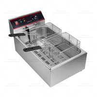 Wafel Frietjes Trechter Cake Friteuse Machine Verkoop Mini Grote Lpg Gas Batch Inductie Friteuse Banaan Varkensvlees Knetterende Frituurmachine
