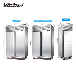 Congelador Vertical de Acero Inoxidable de 2 Puertas, Refrigerador de Primera Calidad para Uso Comercial y Doméstico, Enfriador para Almacenamiento de Carne, Fabricado en China - Product Image 5