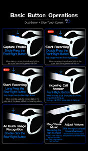 Gafas Inteligentes Transfronterizas W630 - 8MP, Reducción de Ruido con Doble Micrófono, Reconocimiento de Objetos por IA, Audio HD, Cámara Inteligente, Gafas de Traducción - Product Image 2