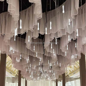 Nouveau <span class=keywords><strong>voile</strong></span> <span class=keywords><strong>de</strong></span> fond <span class=keywords><strong>de</strong></span> mariage en forme <span class=keywords><strong>de</strong></span> S pour plafond drapé décoration mariage - Product Image 1