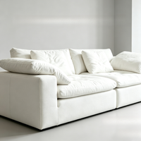 Canapé modulaire inclinable à trois places avec emballage sous vide, mousse compressée personnalisée, tissu élégant, design élégant, appartement, hôtel, villa