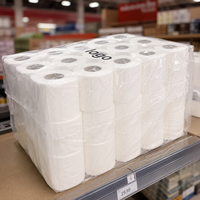 Papier toilette en gros, lot économique pour supermarchés, commerces de détail et locations, couches douces, résistance optimale, contrôle des coûts, rouleaux de papier blanc 3, 4, 5 plis