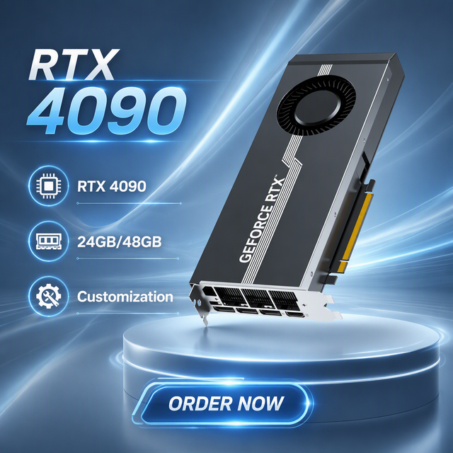New 24/48GB RTX 4090 RTX 4080 Stock High-End Workstation GPU with Fan Cooling for AI and Gaming Graphics Card Geforce