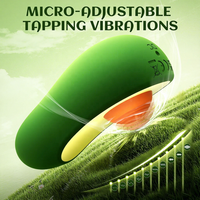 Vibrateur en forme d'avocat pour femmes, masseur clitoridien mignon avec 10 modes de vibration, silicone doux, silencieux, jouet sexuel personnel pour femmes