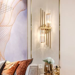 New Design Copper Gold Color <b>Wall</b> <b>Sconces</b> Living Room Background Hotel Creative Crystal <b>Wall</b> Aisle Lamp - Product Image 4
