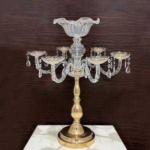 เชิงเทียนสีทองสไตล์ยุโรปแบบทันสมัยทำจากอะคริลิคประดับโต๊ะทำจากคริสตัลสำหรับงานแต่งงานงานเลี้ยงโรงแรมดีไซน์โรแมนติกคุณภาพสูง - Product Image 2