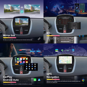 Autoradio Android dédié Peugeot 207 Podofo 7 pouces 2+64 Go CarPlay sans fil Android Auto GPS WiFi FM RDS OEM - Product Image 2