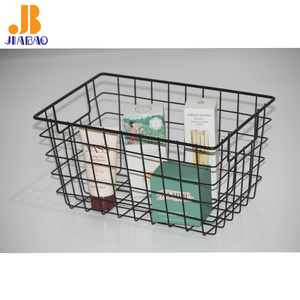 Fer <span class=keywords><strong>à</strong></span> repasser de grillage de stockage en métal <span class=keywords><strong>noir</strong></span> <span class=keywords><strong>fruits</strong></span> légumes panier avec poignée coupée accessoires de cuisine - Product Image 4