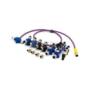 N 2K Marine Systeem Nmea2000 5pin Ronde Elektrische Kabel Mannelijke Vrouwelijke 3-Way 6-Way T Waterdichte M12 Kabel Connector