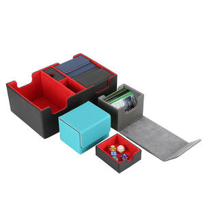 Boîte de rangement pour cartes en cuir PU de qualité supérieure <span class=keywords><strong>personnalisable</strong></span> Boîte de jeu de société Yugioh avec rangement pour cartes Caractéristiques sans fermeture - Product Image 3