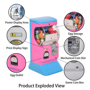 Distributore Automatico di <span class=keywords><strong>Capsule</strong></span> Giocattolo Personalizzabile Mandi <span class=keywords><strong>con</strong></span> Compatibilità Spina USA per Età 3+ Include Confezione - Product Image 3