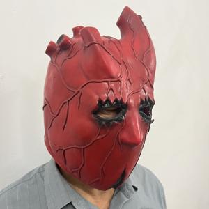 Máscara de cabeza de corazón novedad látex órgano humano tocado Halloween disfraces fiesta accesorios <span class=keywords><strong>vestido</strong></span> extraño - Product Image 5