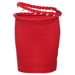 Nouvel ensemble 2 pièces tendance en tricot de laine fait main au crochet, composé d'un haut licou et d'une jupe courte à motif torsadé - Product Image 5