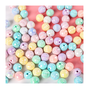 14mm AB <strong>Magic</strong> Pumpkin Acrylic Loose <strong>Beads</strong> Colorful DIY Jewelry Bracelet Necklace Beaded Pens Accessories Shiny Girl - Product Image 3