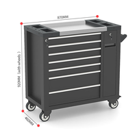 Chariot à outils robuste à 7 tiroirs, verrouillable avec roues, idéal pour les garages et les ateliers de réparation