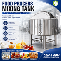 Cuve de mélange en acier inoxydable de qualité alimentaire sur mesure, équipement de transformation alimentaire pour produits laitiers, boissons, sauces et sirops
