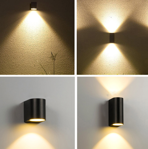โคมไฟติดผนังภายนอกสีดำ COB LED 6W IP65 อะลูมิเนียม ขนาด 100x100x200 มม. สำหรับสวนวิลล่า - Product Image 5