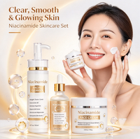 Coffrets de Soins Anti-Âge Luxueux OEM pour Adultes – Sérum Éclaircissant Naturel à la Niacinamide, Collagène et Acide Salicylique à Base de Plantes