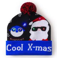 Cappello di Natale con luce di Natale lampeggiante cappello lavorato a maglia regalo di natale per adulti natale decorazioni per feste di Capodanno
