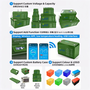 Batterie lithium LiFePO4 Shangwei 12V 100Ah avec affichage de la tension pour stockage solaire et alimentation de secours domestique - Product Image 4