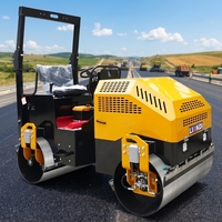 Rouleau compresseur hydraulique vibrant à double tambour, mini-rouleau compresseur de sol, compacteur d'asphalte pour la construction routière