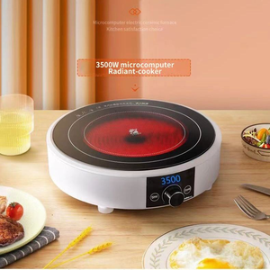 Kompor kontrol suhu portabel mudah dibawa, kompor pembakar tunggal keramik kontrol tombol Cooktop untuk penggunaan rumah tangga komersial - Product Image 6