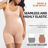 Neu eingetroffen: Damen Sport-Jumpsuit – Nahtloser Body mit eckigem Ausschnitt, Bauchkontrolle, Kompressions-Shorts, Shapewear, Tanktop, Body Shaper