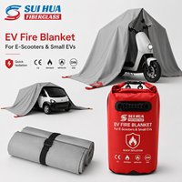 Couverture anti-feu pour véhicules, pour scooters et petits véhicules électriques, en fibre de verre enduite de silicone, protection d'urgence réutilisable