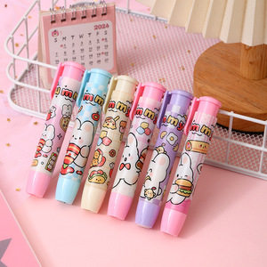 Venta al por mayor <span class=keywords><strong>cosas</strong></span> de la escuela papelería <span class=keywords><strong>Kawaii</strong></span> Push-pull diseño creativo lindo conejo portátil lápiz goma borrador pluma para niños - Product Image 3
