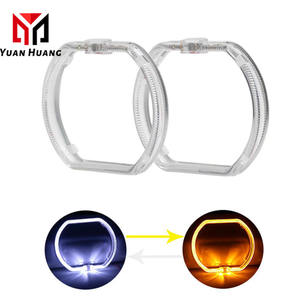 Luces LED para Coche y Moto, <span class=keywords><strong>Ojos</strong></span> de <span class=keywords><strong>Demonio</strong></span>, Luces de Circulación Diurna Coloridas, 12V, Mini Kit de Lámparas con Lente de Proyector AEHR10 - Product Image 2